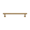 Heritage Brass Cabinet Pull Step Design with 16mm Rose 160mm CTC Satin Brass finish - V4411 160-SB - Choice Handles