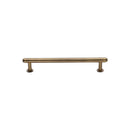 Heritage Brass Cabinet Pull Step Design with 16mm Rose 96mm CTC Antique Brass finish - V4411 96-AT - Choice Handles
