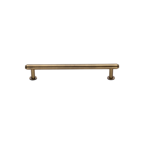 Heritage Brass Cabinet Pull Step Design with 16mm Rose 96mm CTC Antique Brass finish - V4411 96-AT - Choice Handles