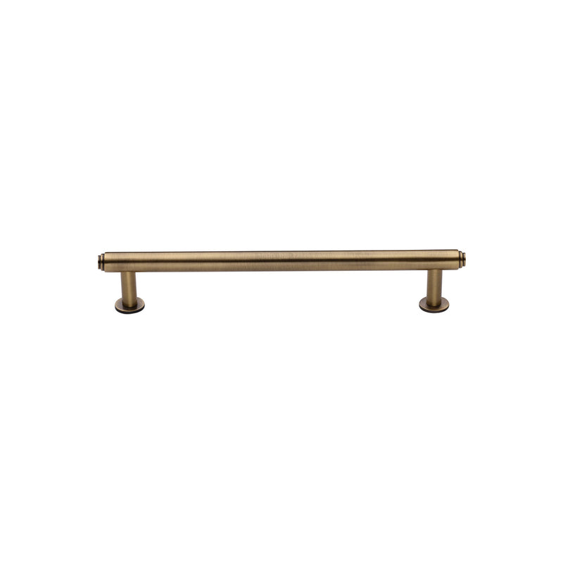 Heritage Brass Cabinet Pull Step Design with 16mm Rose 96mm CTC Antique Brass finish - V4411 96-AT - Choice Handles