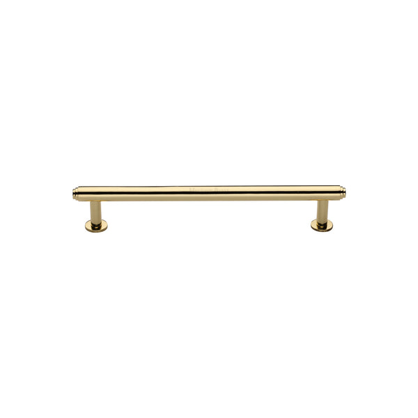 Heritage Brass Cabinet Pull Step Design with 16mm Rose 96mm CTC Polished Brass finish - V4411 96-PB - Choice Handles