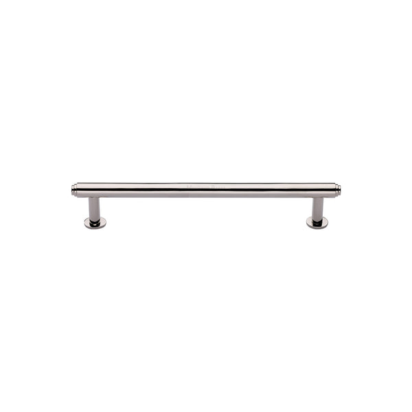 Heritage Brass Cabinet Pull Step Design with 16mm Rose 96mm CTC Polished Nickel finish - V4411 96-PNF - Choice Handles