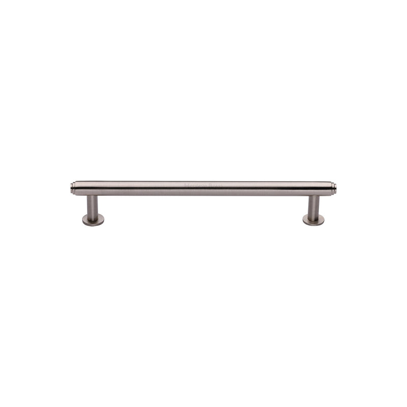 Heritage Brass Cabinet Pull Step Design with 16mm Rose 96mm CTC Satin Nickel finish - V4411 96-SN - Choice Handles