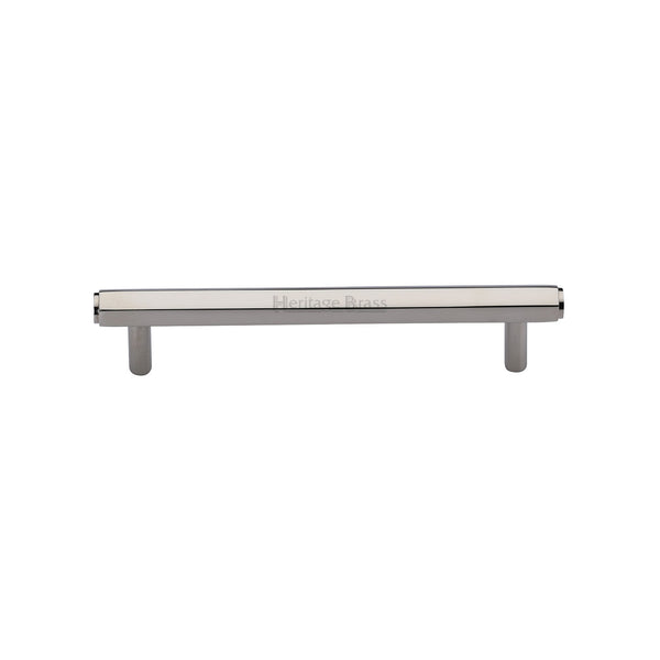 Heritage Brass Cabinet Pull Hexagon Design 128mm CTC Polished Nickel finish - V4422 128-PNF - Choice Handles