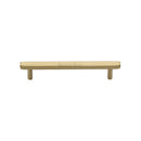 Heritage Brass Cabinet Pull Hexagon Design 128mm CTC Satin Brass finish - V4422 128-SB - Choice Handles