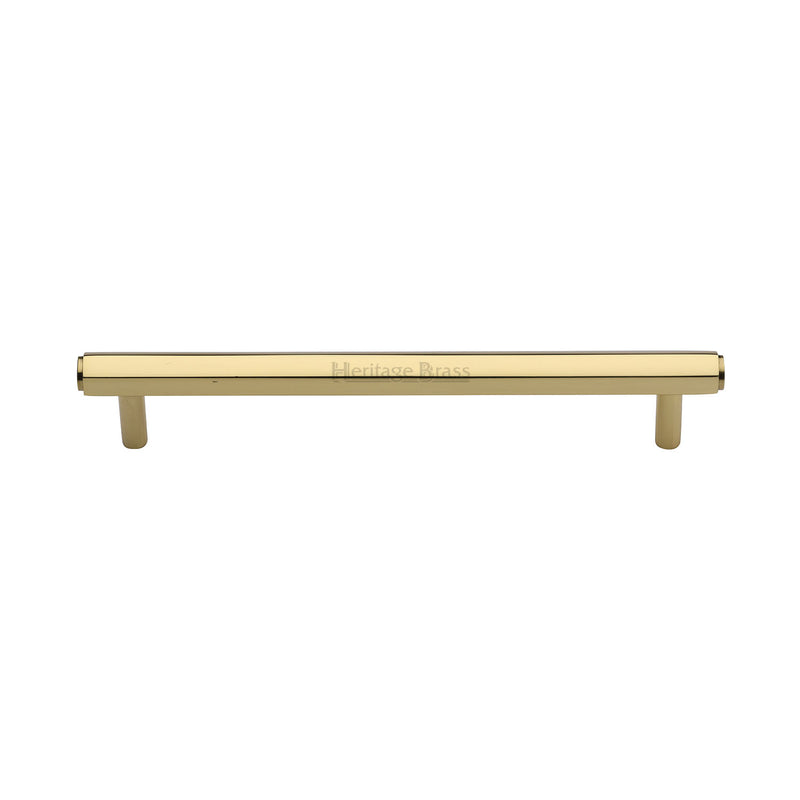 Heritage Brass Cabinet Pull Hexagon Design 160mm CTC Polished Brass finish - V4422 160-PB - Choice Handles