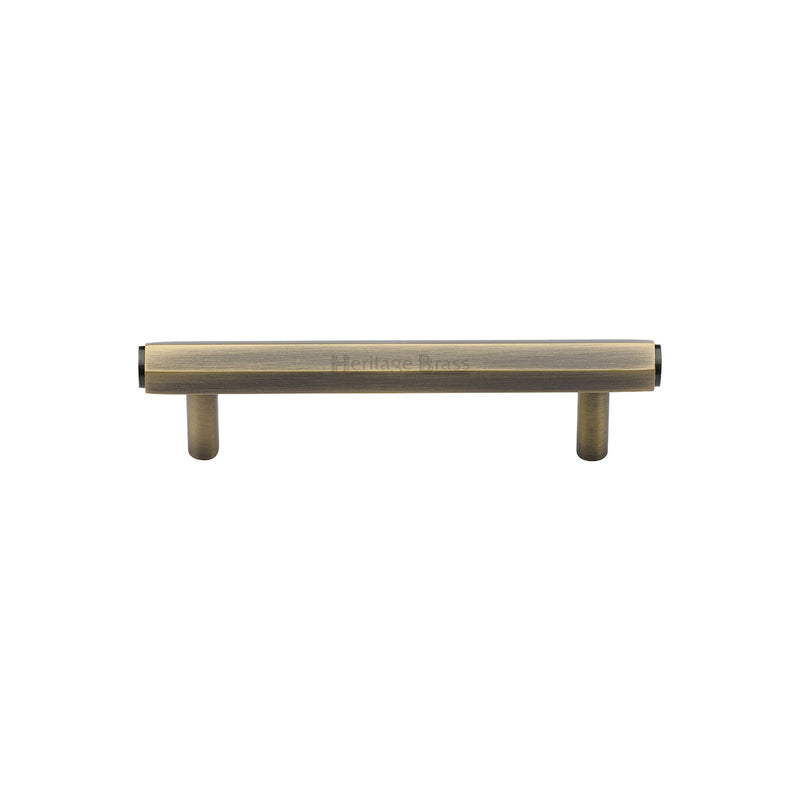 Heritage Brass Cabinet Pull Hexagon Design 96mm CTC Antique Brass finish - V4422 96-AT - Choice Handles