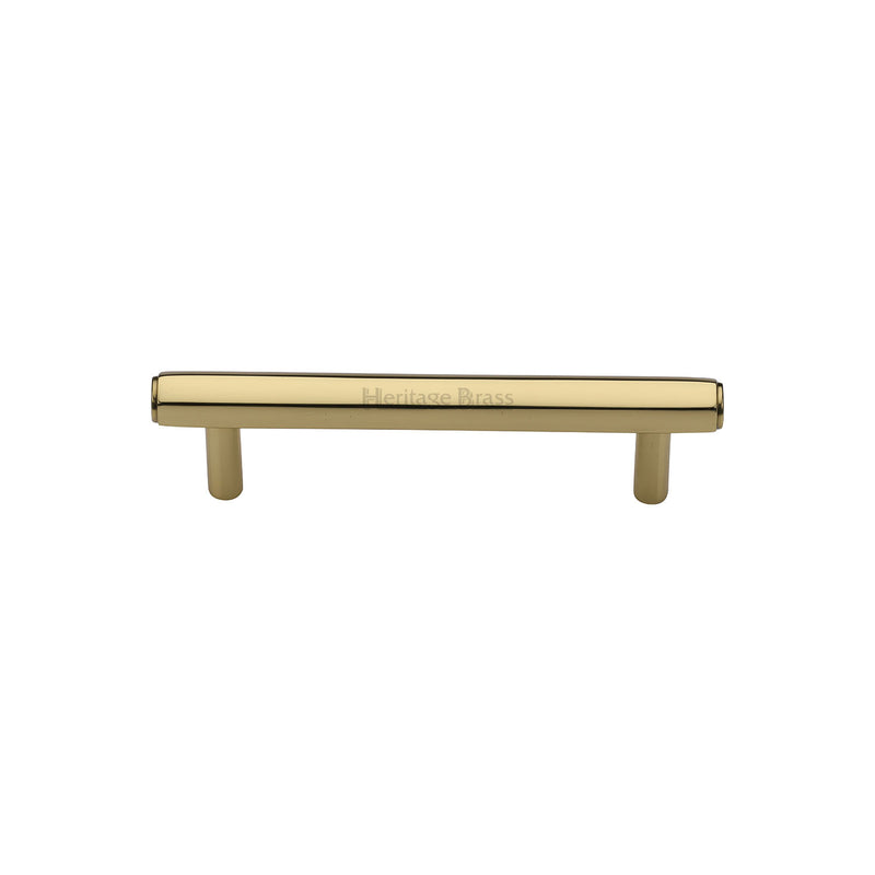 Heritage Brass Cabinet Pull Hexagon Design 96mm CTC Polished Brass finish - V4422 96-PB - Choice Handles