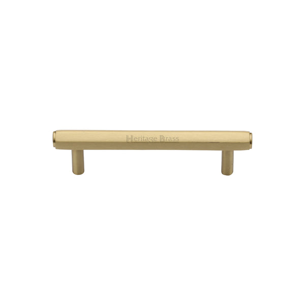 Heritage Brass Cabinet Pull Hexagon Design 96mm CTC Satin Brass finish - V4422 96-SB - Choice Handles
