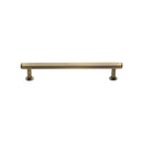 Heritage Brass Cabinet Pull Hexagon Design with 16mm Rose 128mm CTC Antique Brass finish - V4423 128-AT - Choice Handles