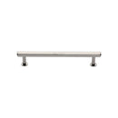 Heritage Brass Cabinet Pull Hexagon Design with 16mm Rose 128mm CTC Polished Nickel finish - V4423 128-PNF - Choice Handles