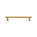 Heritage Brass Cabinet Pull Hexagon Design with 16mm Rose 128mm CTC Satin Brass finish - V4423 128-SB - Choice Handles