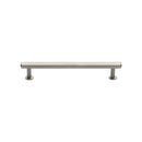 Heritage Brass Cabinet Pull Hexagon Design with 16mm Rose 128mm CTC Satin Nickel finish - V4423 128-SN - Choice Handles