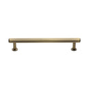 Heritage Brass Cabinet Pull Hexagon Design with 16mm Rose 160mm CTC Antique Brass finish - V4423 160-AT - Choice Handles