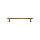 Heritage Brass Cabinet Pull Hexagon Design with 16mm Rose 96mm CTC Antique Brass finish - V4423 96-AT - Choice Handles