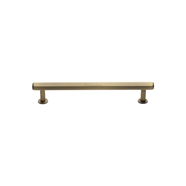 Heritage Brass Cabinet Pull Hexagon Design with 16mm Rose 96mm CTC Antique Brass finish - V4423 96-AT - Choice Handles