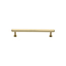 Heritage Brass Cabinet Pull Hexagon Design with 16mm Rose 96mm CTC Polished Brass finish - V4423 96-PB - Choice Handles