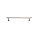 Heritage Brass Cabinet Pull Hexagon Design with 16mm Rose 96mm CTC Polished Nickel finish - V4423 96-PNF - Choice Handles