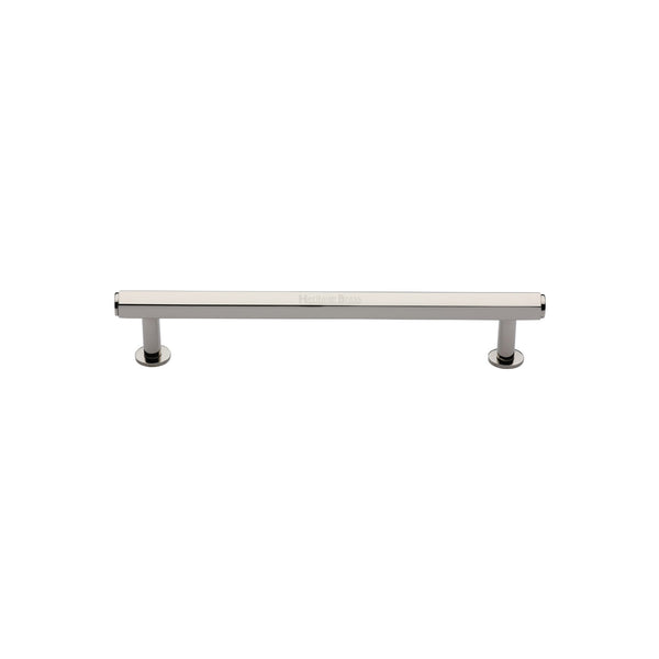 Heritage Brass Cabinet Pull Hexagon Design with 16mm Rose 96mm CTC Polished Nickel finish - V4423 96-PNF - Choice Handles