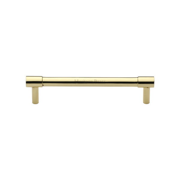Heritage Brass Cabinet Pull Phoenix Design 128mm CTC Polished Brass finish - V4434 128-PB - Choice Handles