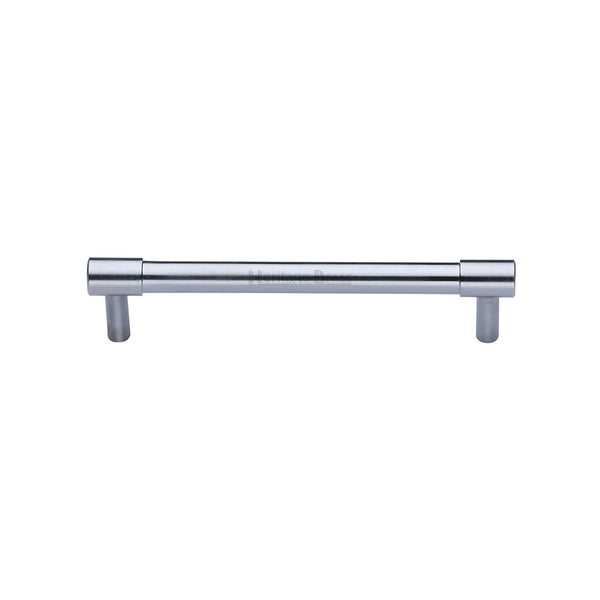 Heritage Brass Cabinet Pull Phoenix Design 128mm CTC Sain Chrome finish
 - V4434 128-SC - Choice Handles