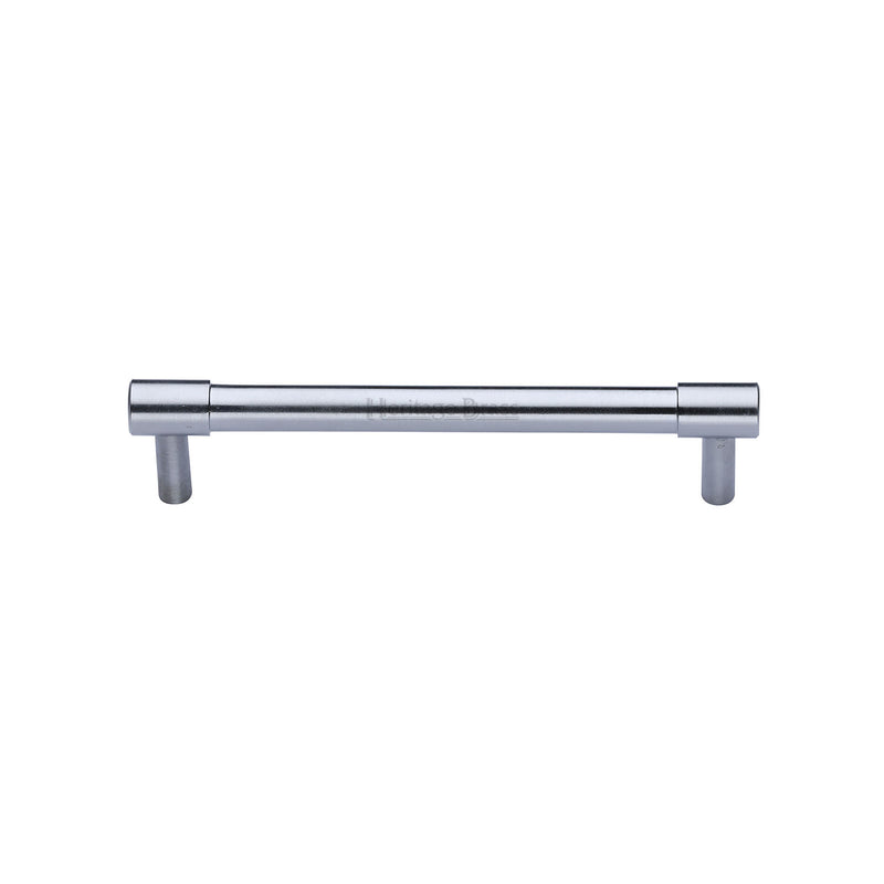 Heritage Brass Cabinet Pull Phoenix Design 128mm CTC Sain Chrome finish
 - V4434 128-SC - Choice Handles