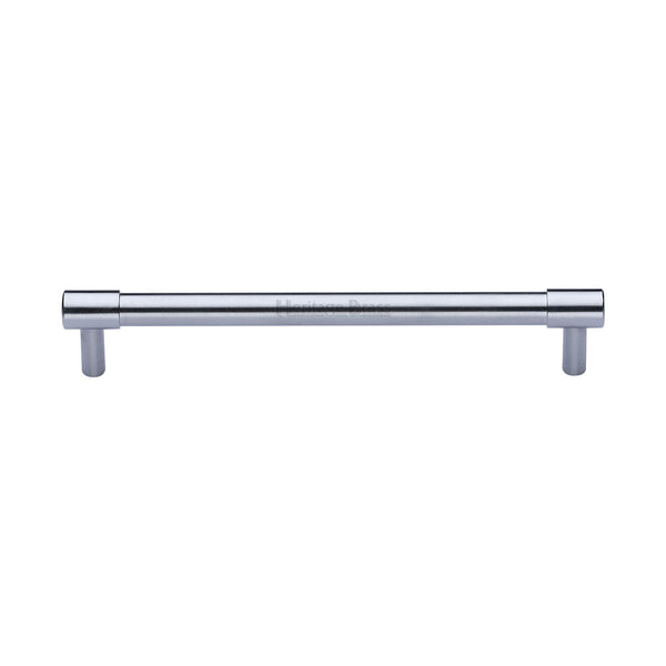 Heritage Brass Cabinet Pull Phoenix Design 160mm CTC Sain Chrome finish
 - V4434 160-SC - Choice Handles