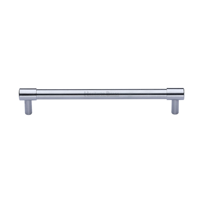 Heritage Brass Cabinet Pull Phoenix Design 160mm CTC Sain Chrome finish
 - V4434 160-SC - Choice Handles