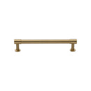 Heritage Brass Cabinet Pull Phoenix Design with 16mm Rose 128mm CTC Satin Brass finish - V4435 128-SB - Choice Handles