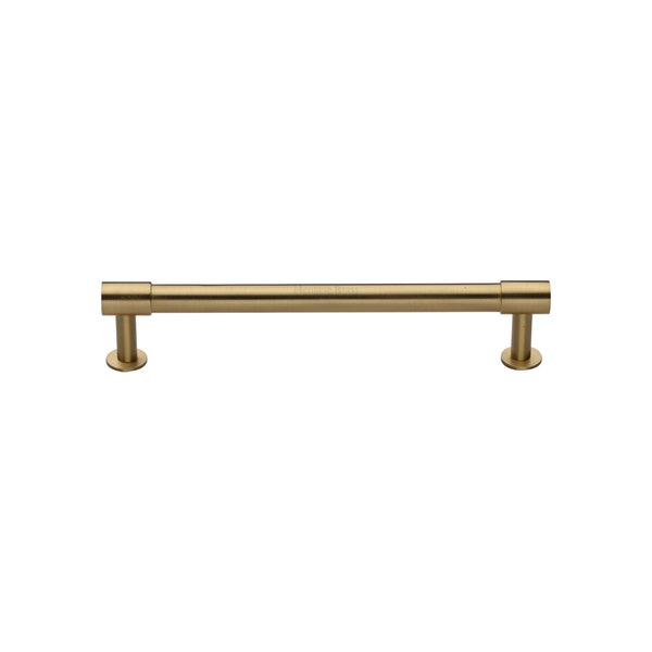 Heritage Brass Cabinet Pull Phoenix Design with 16mm Rose 128mm CTC Satin Brass finish - V4435 128-SB - Choice Handles