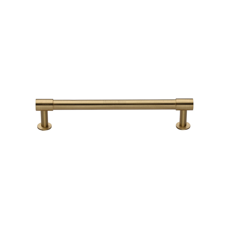 Heritage Brass Cabinet Pull Phoenix Design with 16mm Rose 128mm CTC Satin Brass finish - V4435 128-SB - Choice Handles
