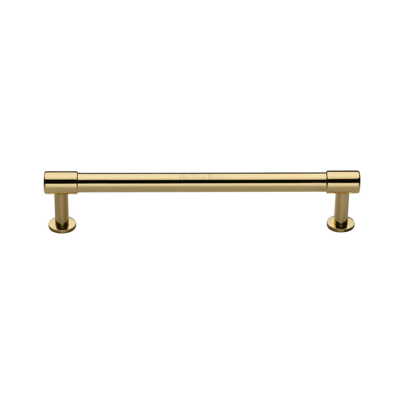 Heritage Brass Cabinet Pull Phoenix Design with 16mm Rose 160mm CTC Polished Brass finish - V4435 160-PB - Choice Handles