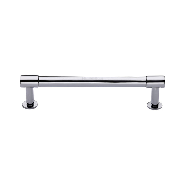 Heritage Brass Cabinet Pull Phoenix Design with 16mm Rose 160mm CTC Polished Chrome finish - V4435 160-PC - Choice Handles