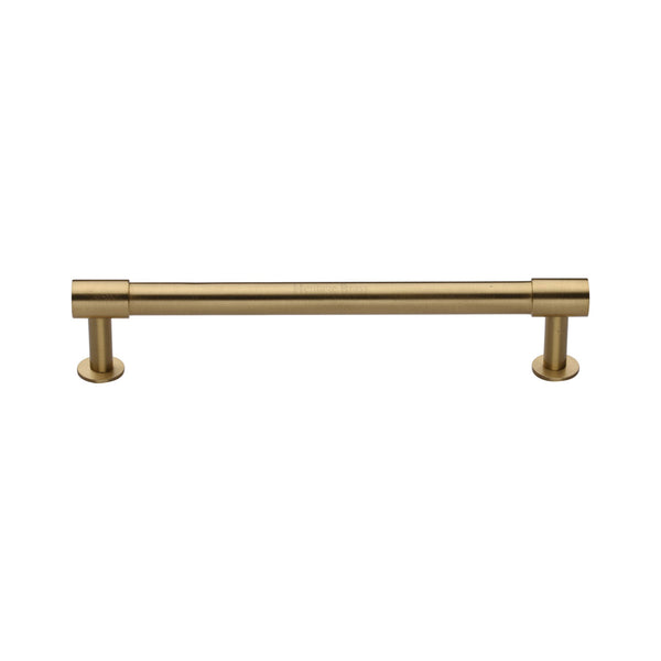 Heritage Brass Cabinet Pull Phoenix Design with 16mm Rose 160mm CTC Satin Brass finish - V4435 160-SB - Choice Handles