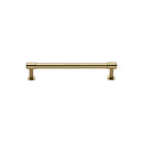Heritage Brass Cabinet Pull Phoenix Design with 16mm Rose 96mm CTC Polished Brass finish - V4435 96-PB - Choice Handles