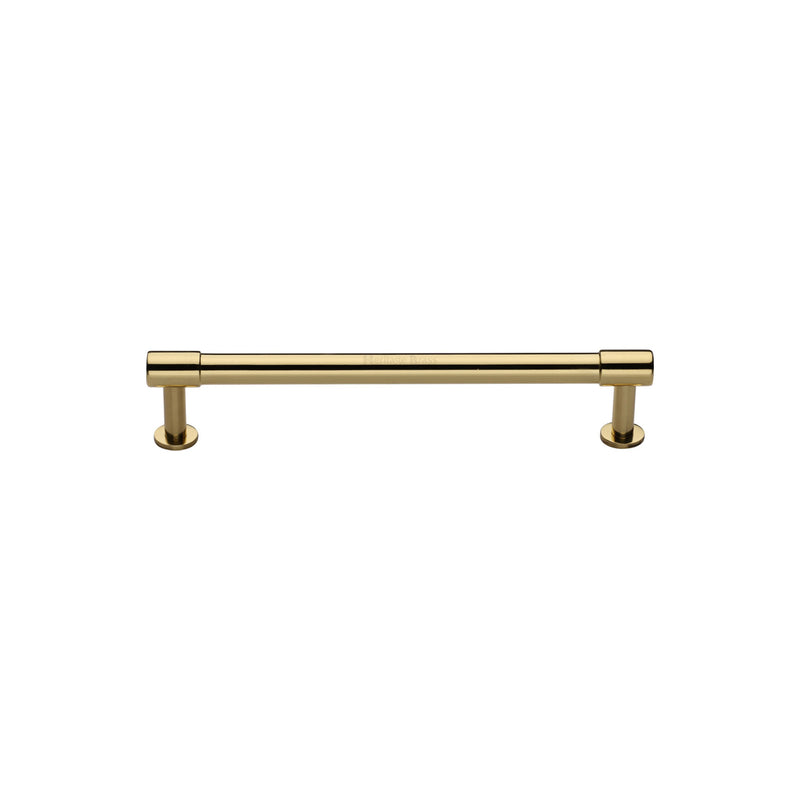 Heritage Brass Cabinet Pull Phoenix Design with 16mm Rose 96mm CTC Polished Brass finish - V4435 96-PB - Choice Handles