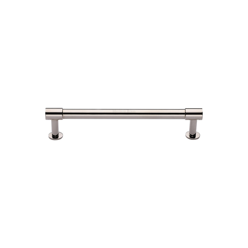 Heritage Brass Cabinet Pull Phoenix Design with 16mm Rose 96mm CTC Polished Nickel finish - V4435 96-PNF - Choice Handles