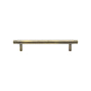 Heritage Brass Cabinet Pull Contour Design 128mm CTC Antique Brass finish - V4446 128-AT - Choice Handles
