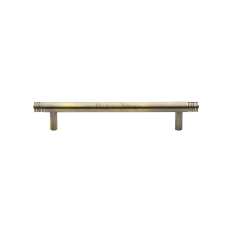 Heritage Brass Cabinet Pull Contour Design 128mm CTC Antique Brass finish - V4446 128-AT - Choice Handles