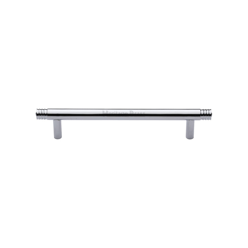 Heritage Brass Cabinet Pull Contour Design 128mm CTC Polished Chrome finish - V4446 128-PC - Choice Handles