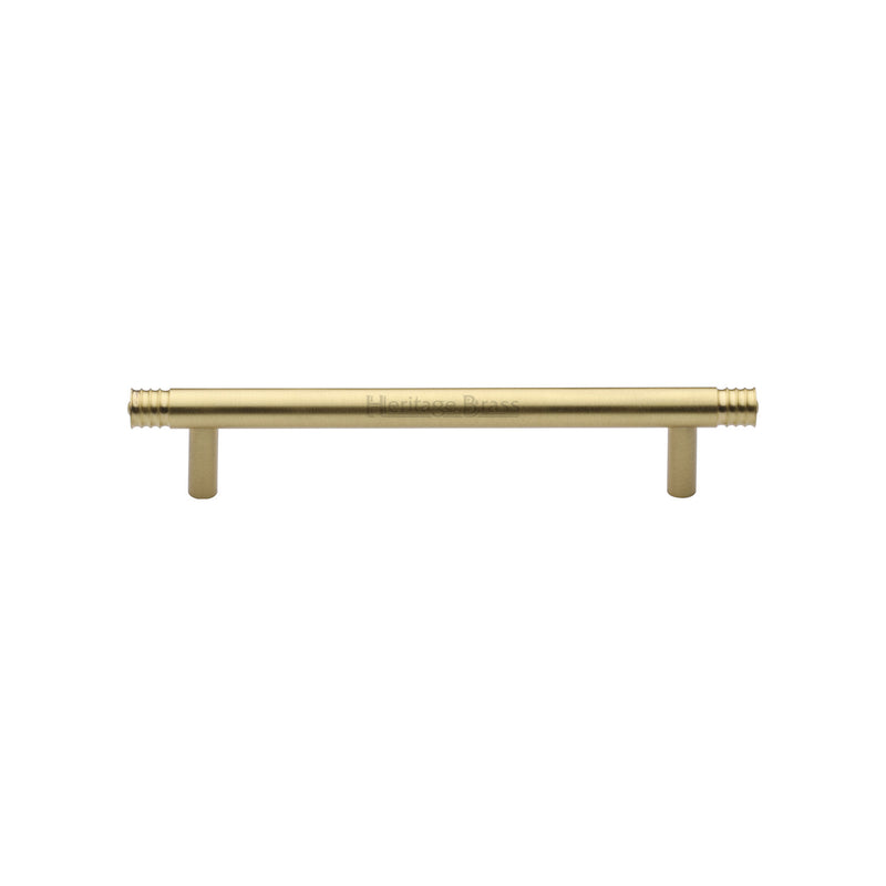 Heritage Brass Cabinet Pull Contour Design 128mm CTC Satin Brass finish - V4446 128-SB - Choice Handles
