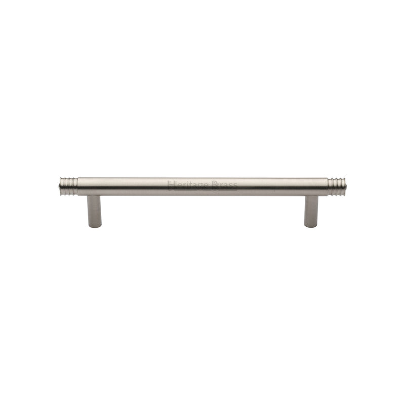 Heritage Brass Cabinet Pull Contour Design 128mm CTC Satin Nickel finish - V4446 128-SN - Choice Handles