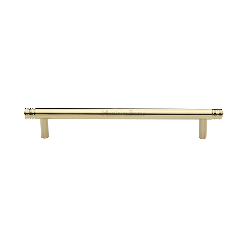 Heritage Brass Cabinet Pull Contour Design 160mm CTC Polished Brass finish - V4446 160-PB - Choice Handles