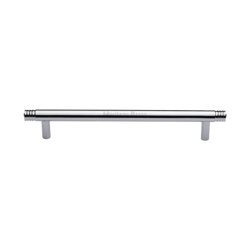 Heritage Brass Cabinet Pull Contour Design 160mm CTC Polished Chrome finish - V4446 160-PC - Choice Handles