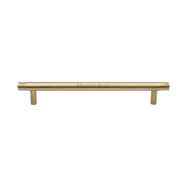 Heritage Brass Cabinet Pull Contour Design 160mm CTC Satin Brass finish - V4446 160-SB - Choice Handles