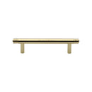 Heritage Brass Cabinet Pull Contour Design 96mm CTC Polished Brass finish - V4446 96-PB - Choice Handles