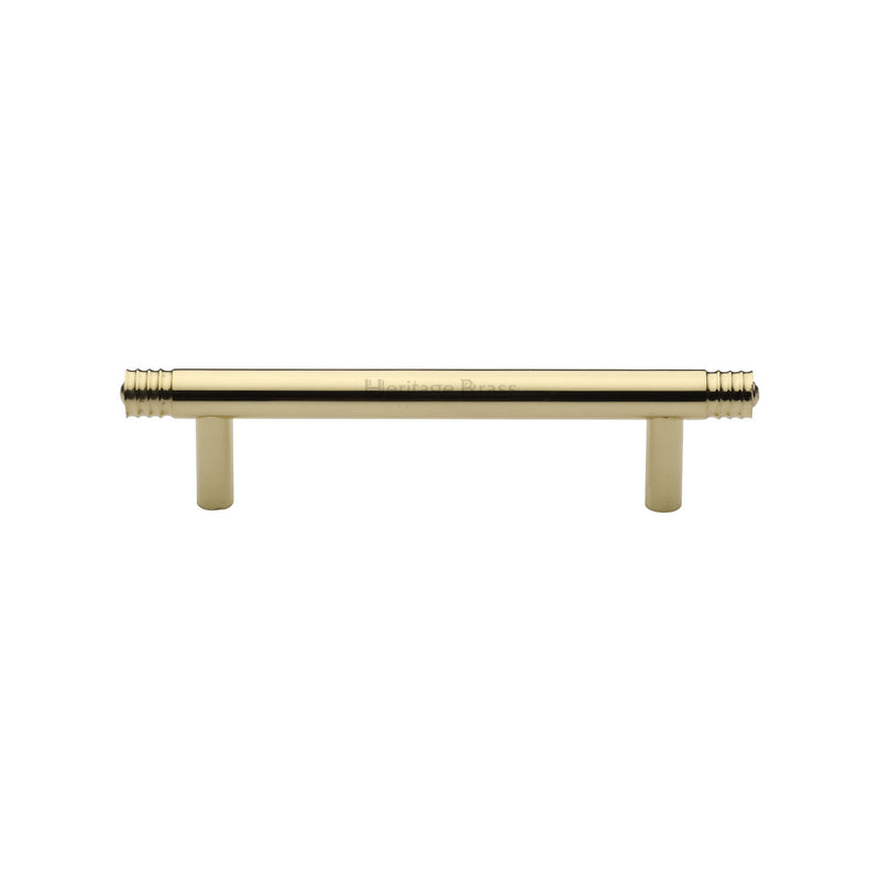 Heritage Brass Cabinet Pull Contour Design 96mm CTC Polished Brass finish - V4446 96-PB - Choice Handles