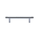 Heritage Brass Cabinet Pull Contour Design 96mm CTC Polished Chrome finish - V4446 96-PC - Choice Handles