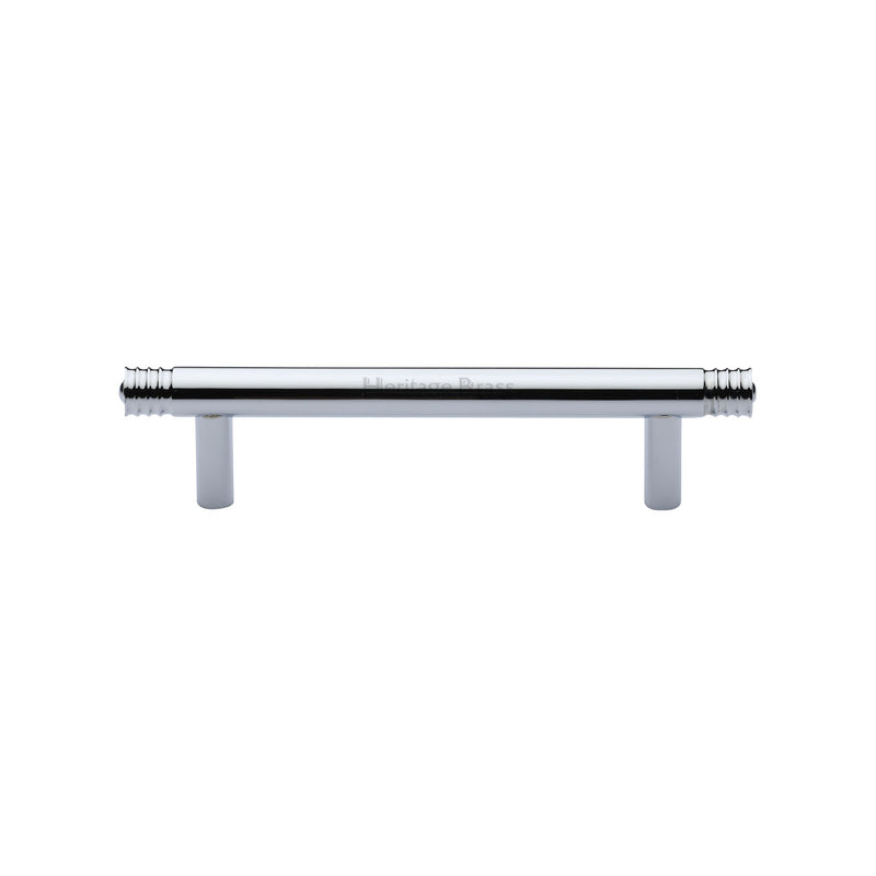 Heritage Brass Cabinet Pull Contour Design 96mm CTC Polished Chrome finish - V4446 96-PC - Choice Handles