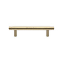 Heritage Brass Cabinet Pull Contour Design 96mm CTC Satin Brass finish - V4446 96-SB - Choice Handles